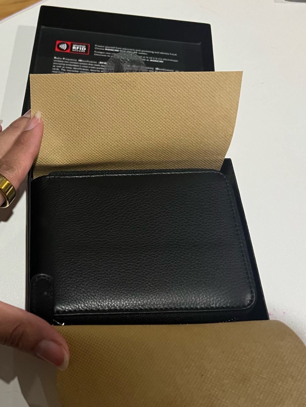 Mancini Men's Black Leather Bifold Wallet with RFID Protection